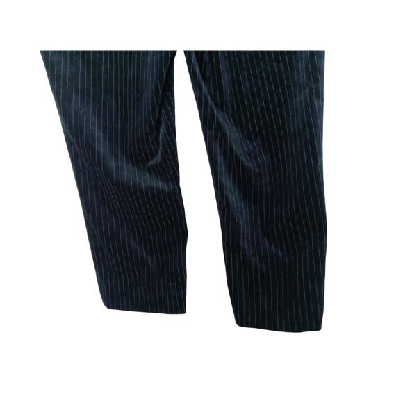 Vintage Ralph Lauren Lauren Jeans Co. Pinstripe Velvet Pants Black 12  Cropped - Picture 8 of 11